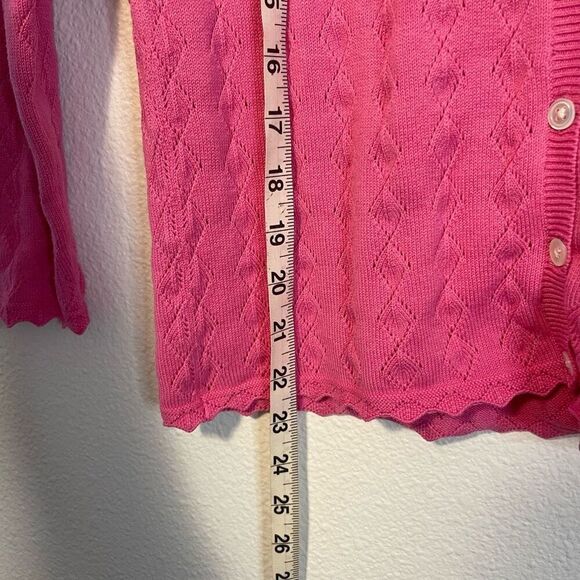 Vintage Lilly Pulitzer Pink Cardigan Size Medium - Picture 4 of 6
